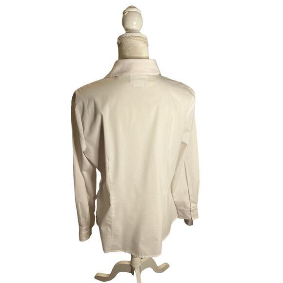 Worthington Stretch Button Up Blouse Long Sleeve Size 14 - Picture 3 of 4